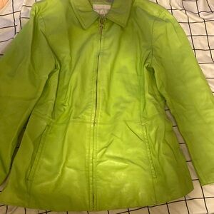 Worthingron green leather jacket